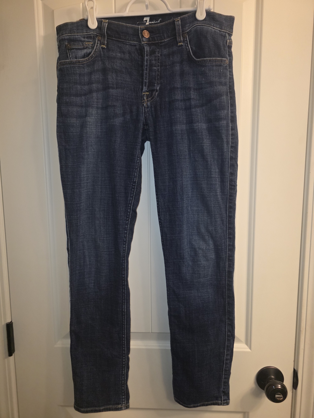 7 For All Mankind Women's Dark Blue Slim Jeans